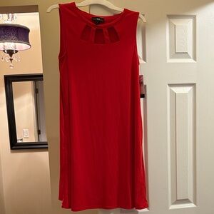 AGB Solid Cut Out A Line Dress medium NWT pockets poly/spandex